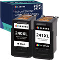 Remanufactured Ink Cartridge Combo Pack for Canon 240XL 241XL (1 Black, 1 Tri-Color) W38787