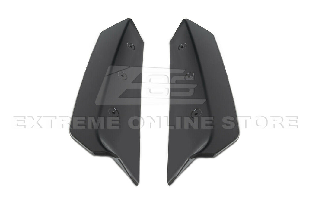 Painted Carbon Flash Metallic ABS Plastic Rear Trunk Lid Wing Spoiler Add-On Wickers Pair C6584