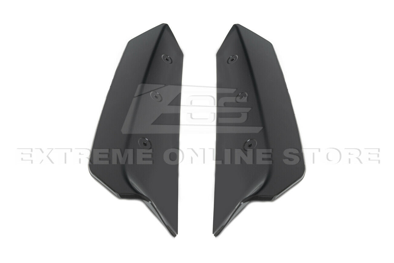 Painted Carbon Flash Metallic ABS Plastic Rear Trunk Lid Wing Spoiler Add-On Wickers Pair C6584