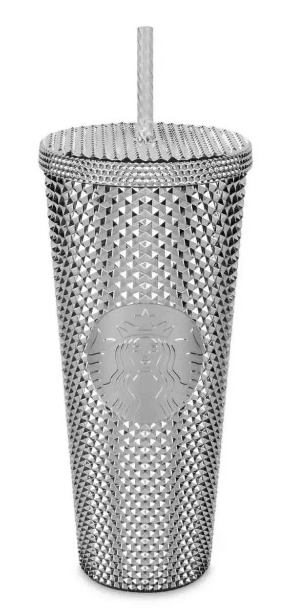Disney Mickey Mouse Studded Platinum Starbucks Tumbler with Straw X164098