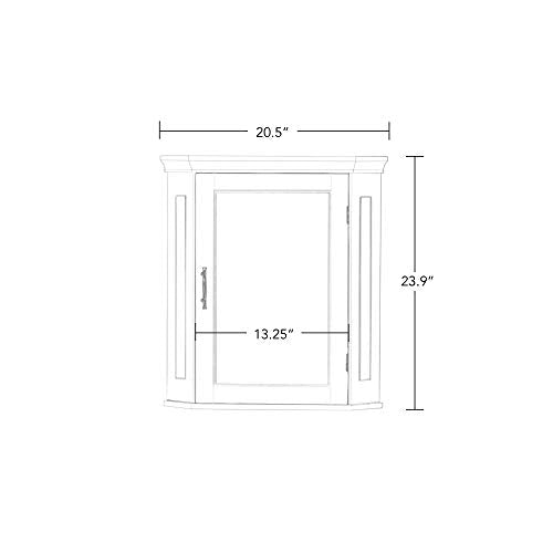 White Corner Storage Wall Cabinet P669211