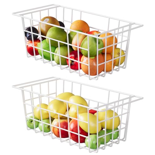 17.5 inch 2Packs Metal Wire Freezer Basket with Hanging Handles V921