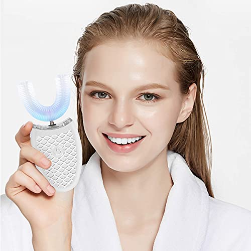 Ultrasonic Electric Toothbrush Adults, U Shaped 360° Cleaning Rechargeable IPX7 Waterproof A893