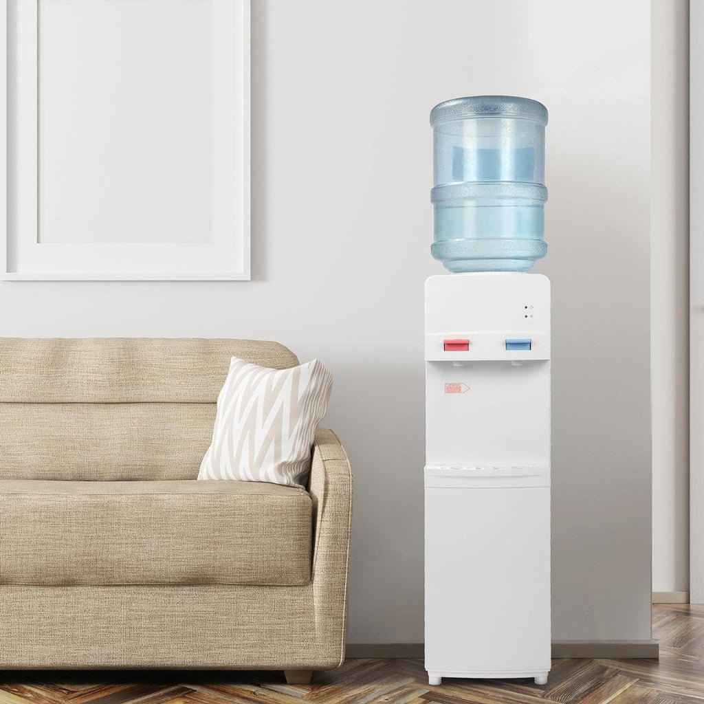White Stainless Steel Top Loading Water Cooler Dispenser L133900