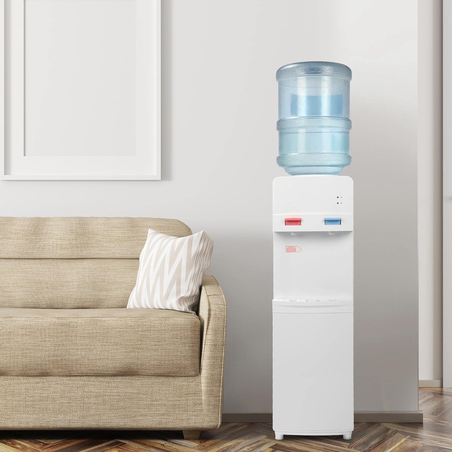 White Stainless Steel Top Loading Water Cooler Dispenser L133900