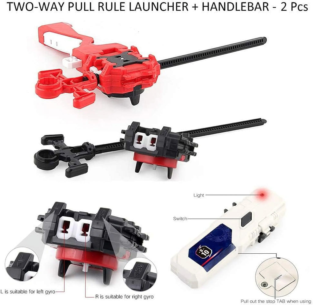 12 Pieces Bey Battling Top Blade Burst Gyro Toys with 4D Launcher Grip V1135