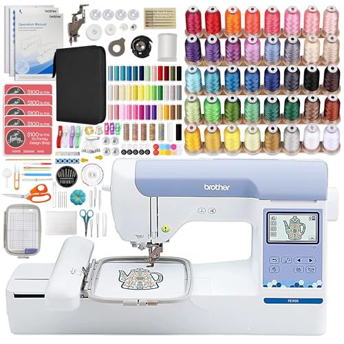 5" x 7" Embroidery Machine with Embroidery Threads & Accessory Kit P35885