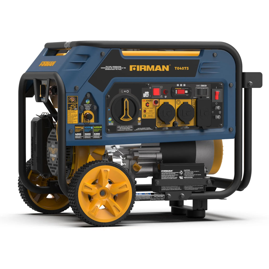 Tri-Fuel 5000/4000 Watts 120/240 Electric Start Portable Generator with CO Alert P5814