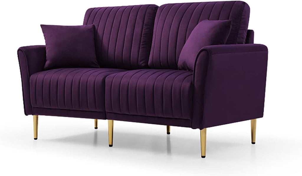 Purple Velvet 2-seat Sofa S7253