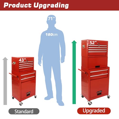Blue 6 Drawer Rolling Tool Chest with Wheels D669716