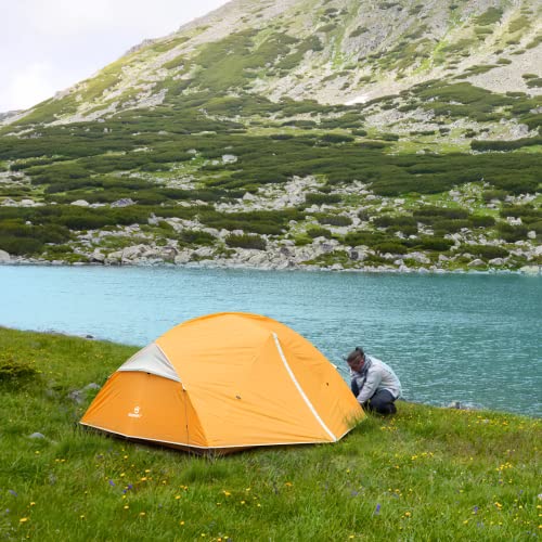 Lightweight Backpacking Tent for 2-3 Person, Waterproof Windproof Double Layer P613