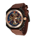 Automatic Skeleton Mechanical Self Winding Leather Strap Wrist Watch G609991