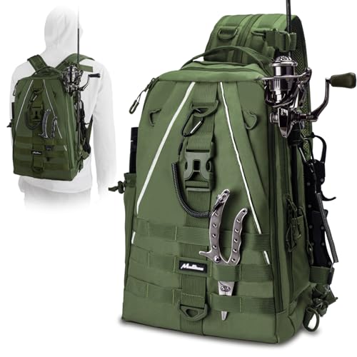 Fishing Tackle Backpack with Rod Holder H632