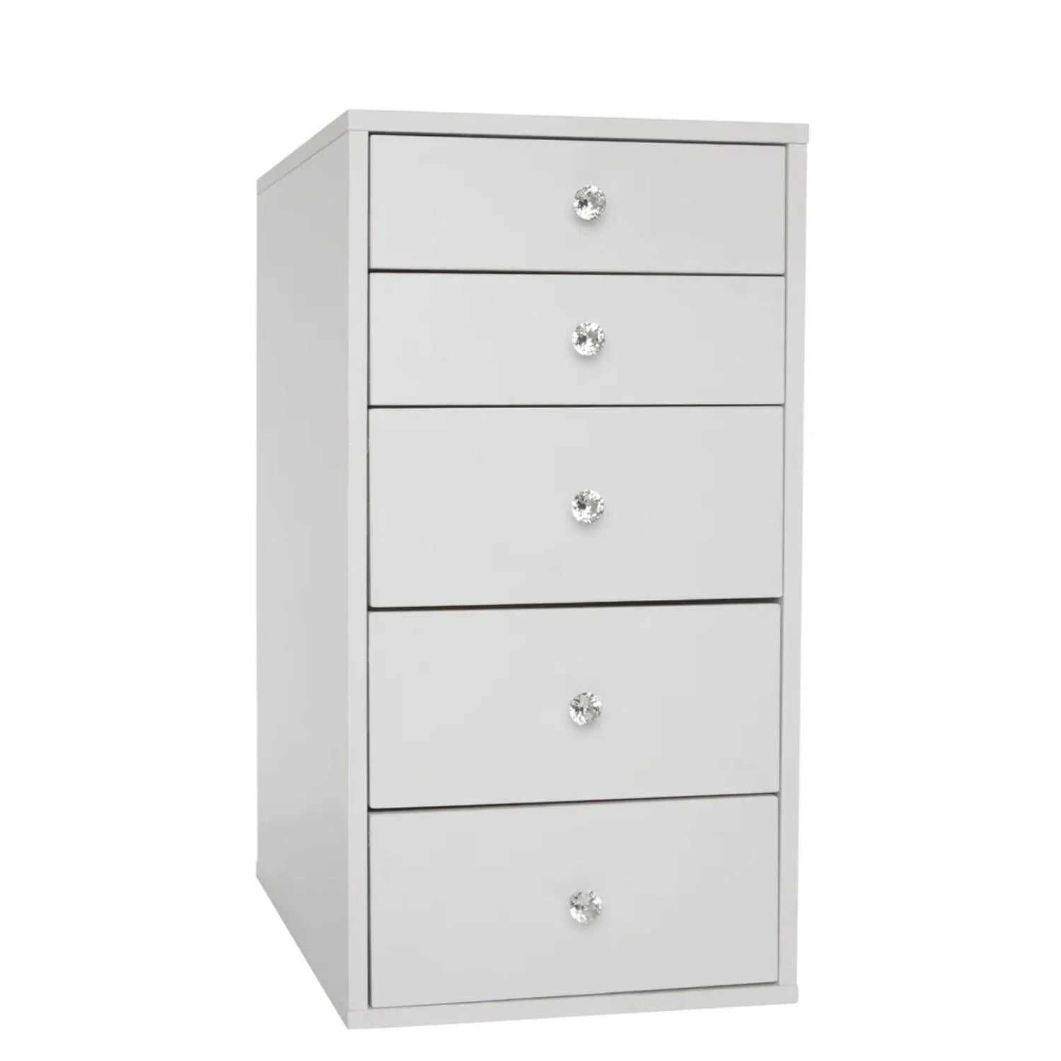 5-Drawer Bright White Makeup Vanity Storage Unit Z47362
