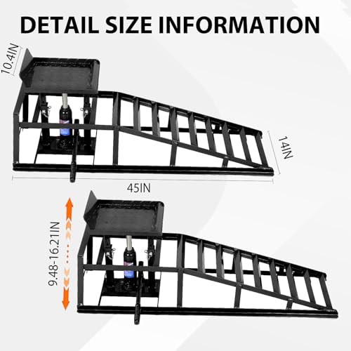 2PC 5Ton Hydraulic Car Ramps J412