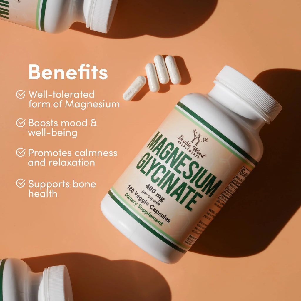 Magnesium Glycinate 400mg, 180 Capsules Y426240