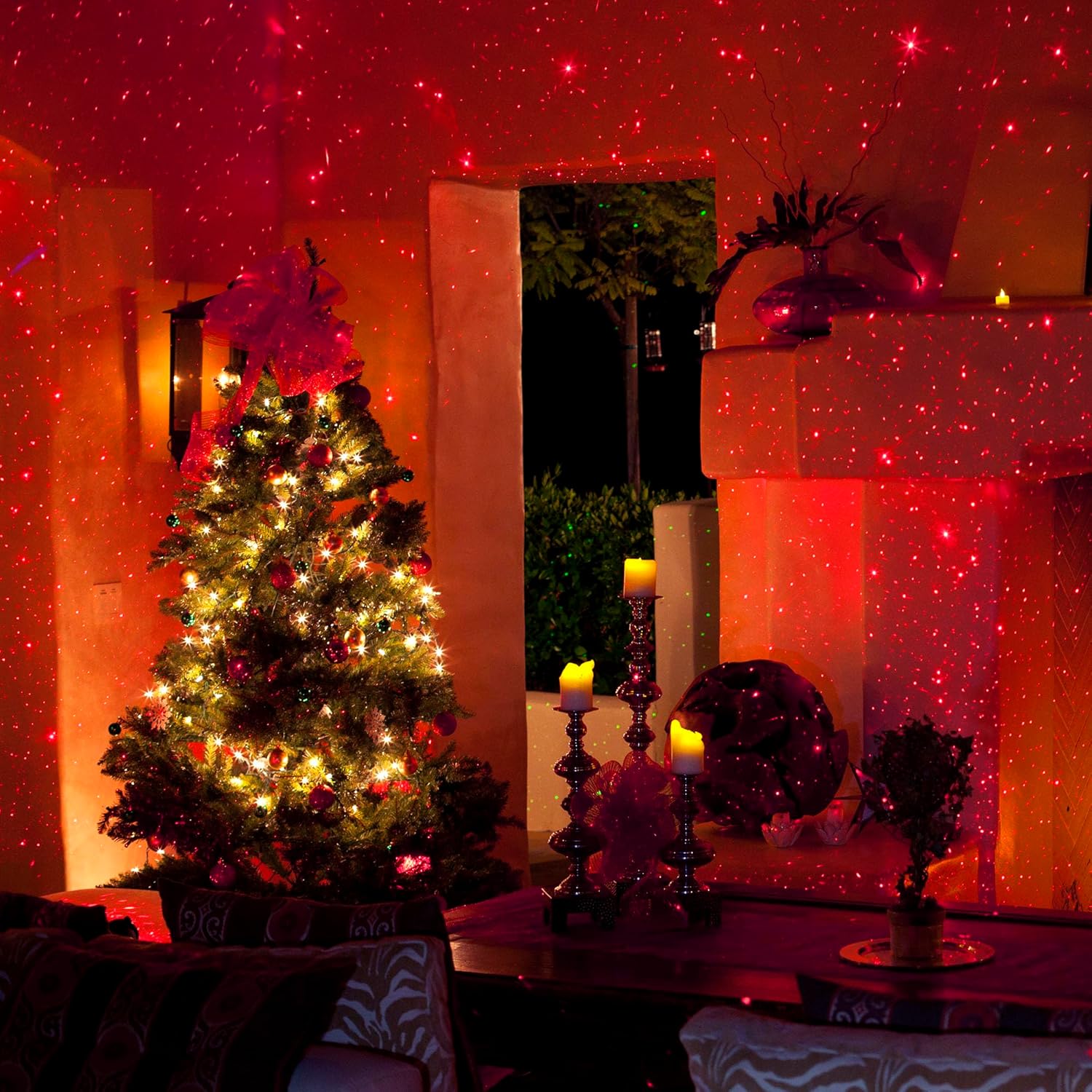 Blue Stars Red USB Star Projector M1826