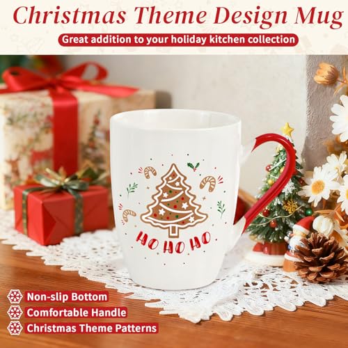 Set of 4 12 oz Ceramic Coffee Mugs J657772