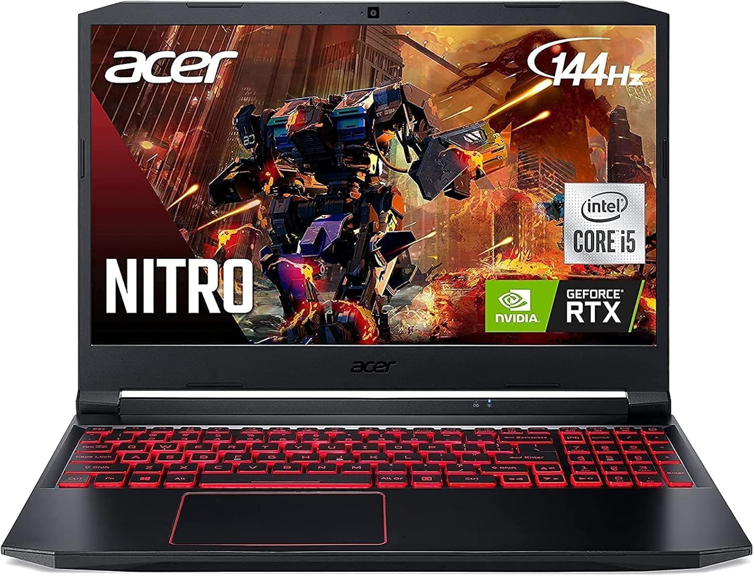Nitro 5 Gaming Laptop 15.6" FHD 144Hz IPS Intel Core i5 NVIDIA GeForce RTX 3050 8GB DDR4 512GB NVMe SSD Backlit Keyboard X892
