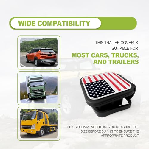 American Flag Red Trailer Hitch Dust Plug I73108