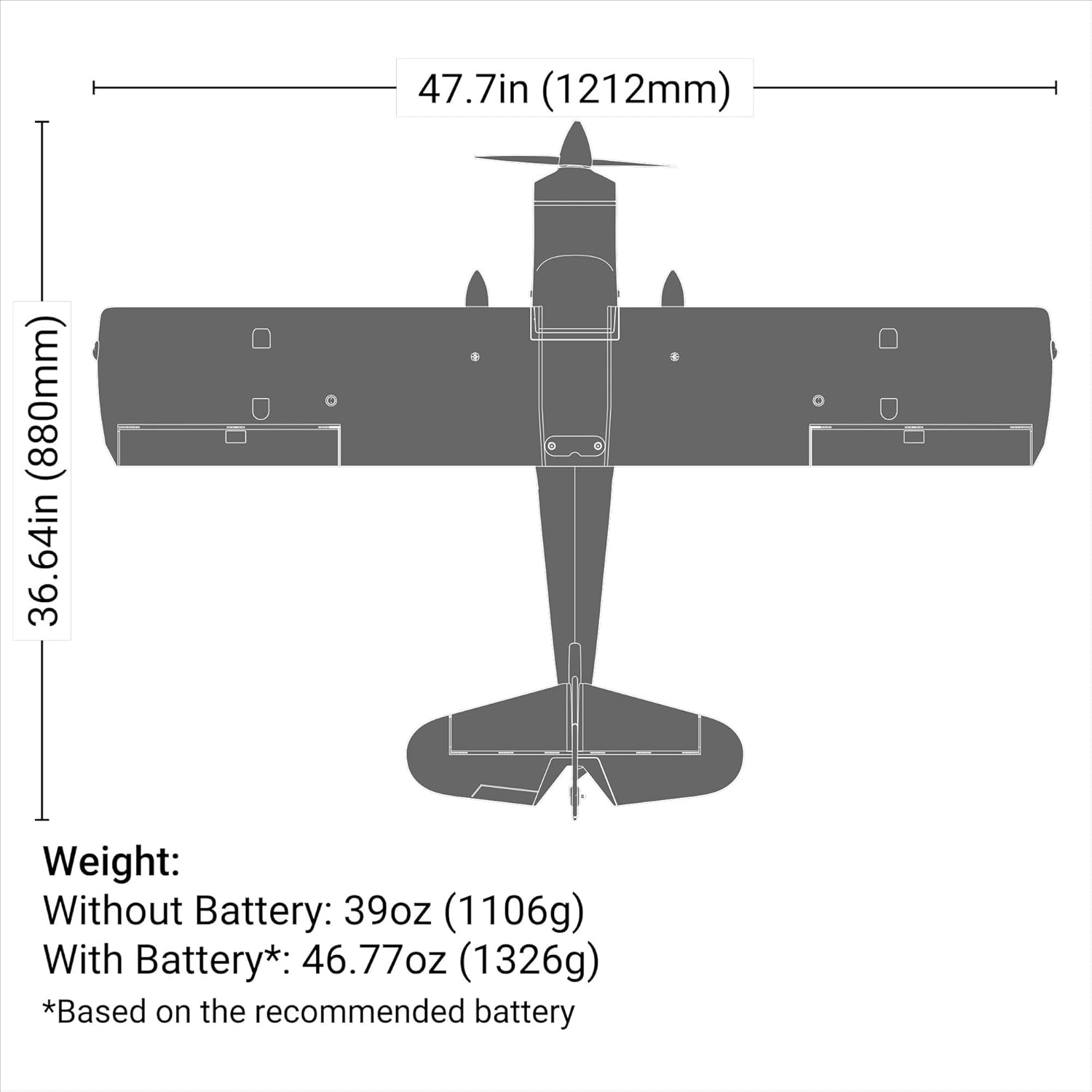 RC Airplane Decathlon 1.2m with Smart PNP H715