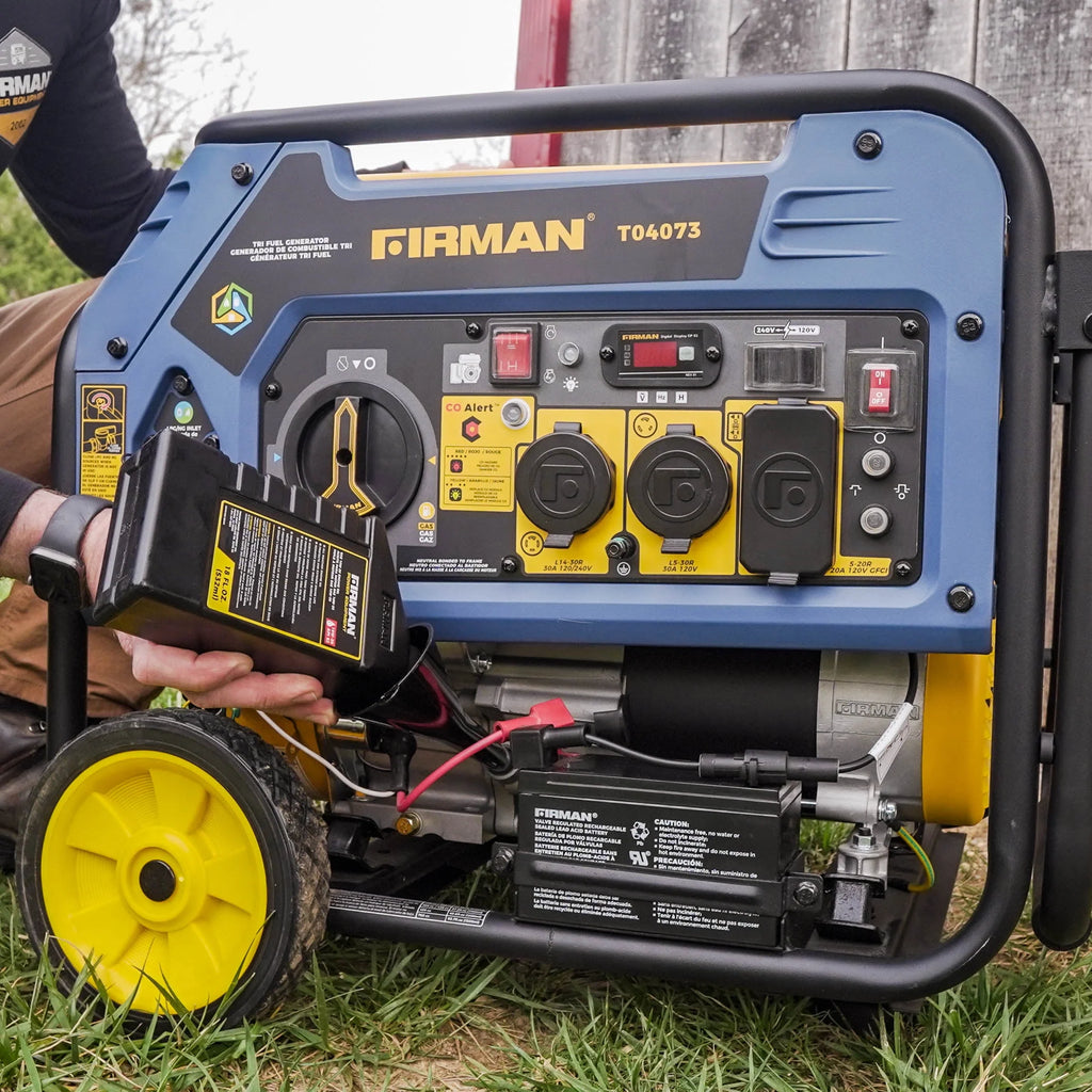 Tri-Fuel 5000/4000 Watts 120/240 Electric Start Portable Generator with CO Alert P5814