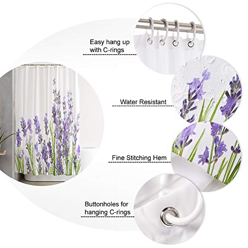 Waterproof Polyester Fabric Shower Curtain 72x78IN P299