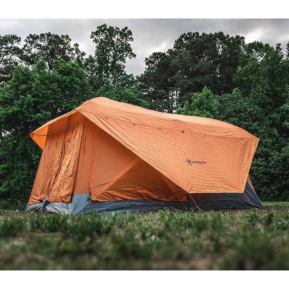 Orange 8 Person Pop Up Camping Hub Tent with Screen Room R291383