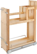 Light Brown Wood Paper Towel Pull Out Organizer W4289