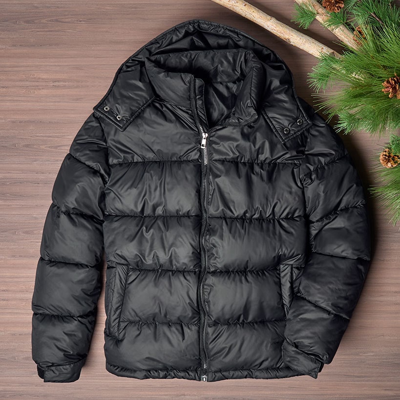Men's Black Puffer Jacket U680