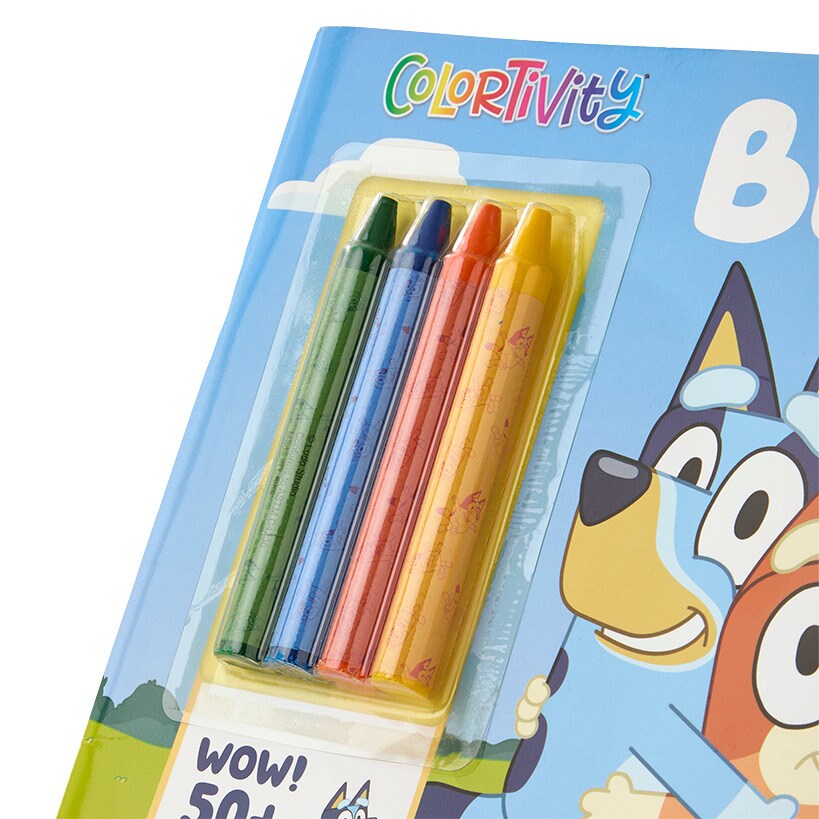 Bluey Activity 48 Page Soft Cover Books With Stickers Or 4 Crayons