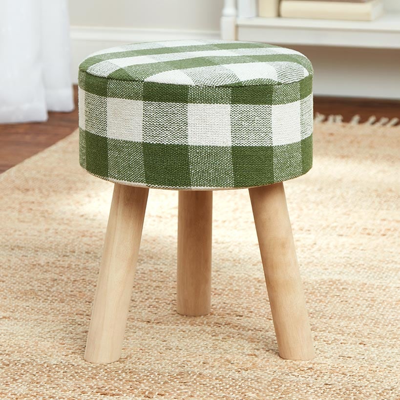Buffalo Check Round Footstool Ottoman