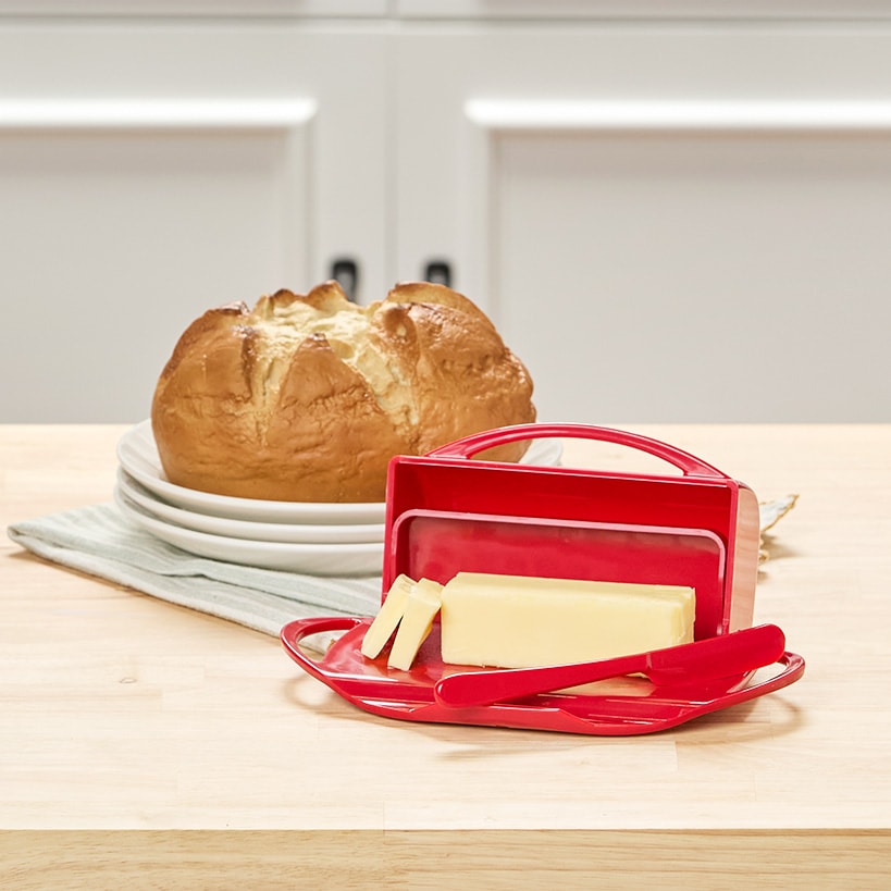 Butterie Flip-Top Butter Dish with Matching Spreader