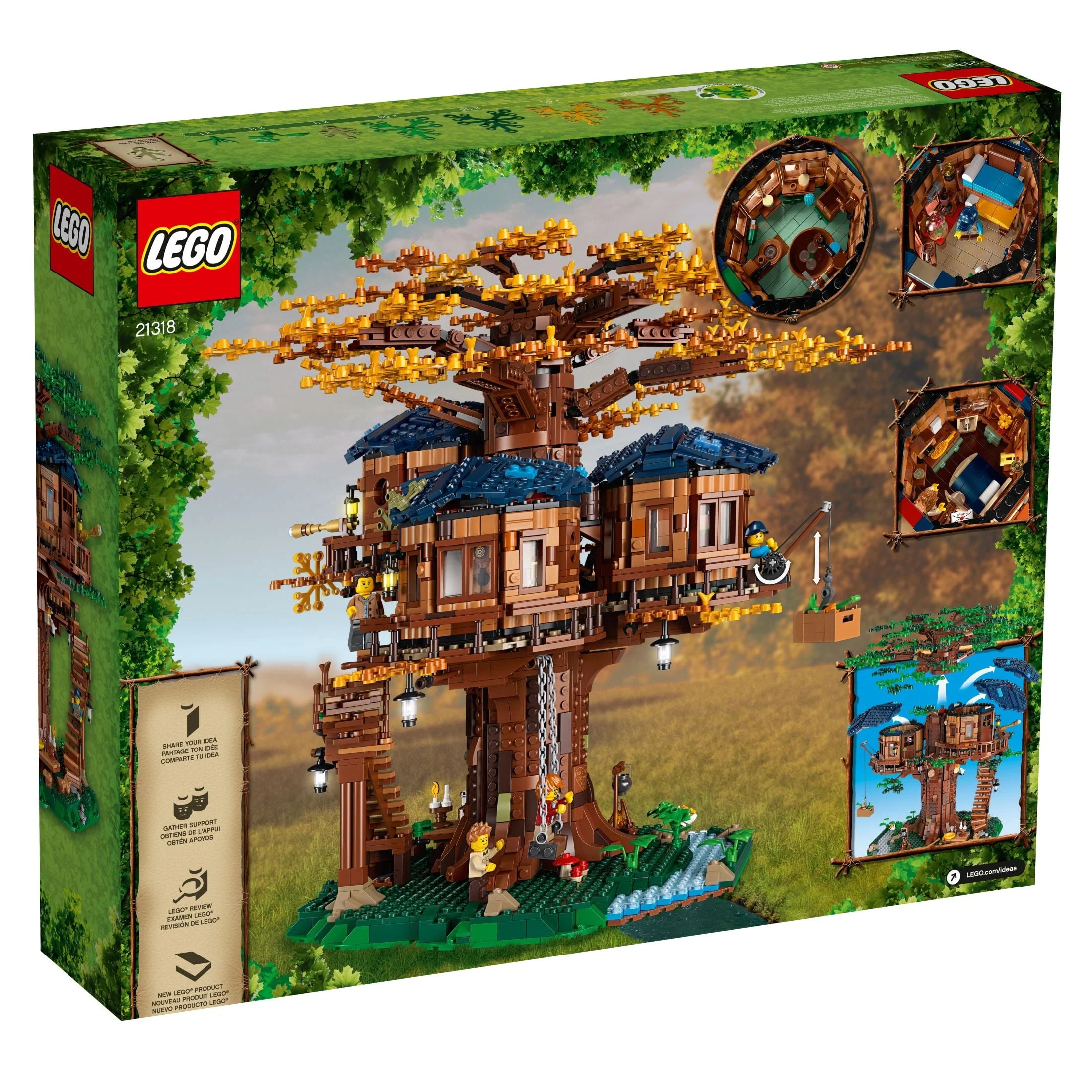 Tree House 21318 Building Set with 3 Cabins, Interchangeable Leaves, Minifigures and Bird Figure V86633
