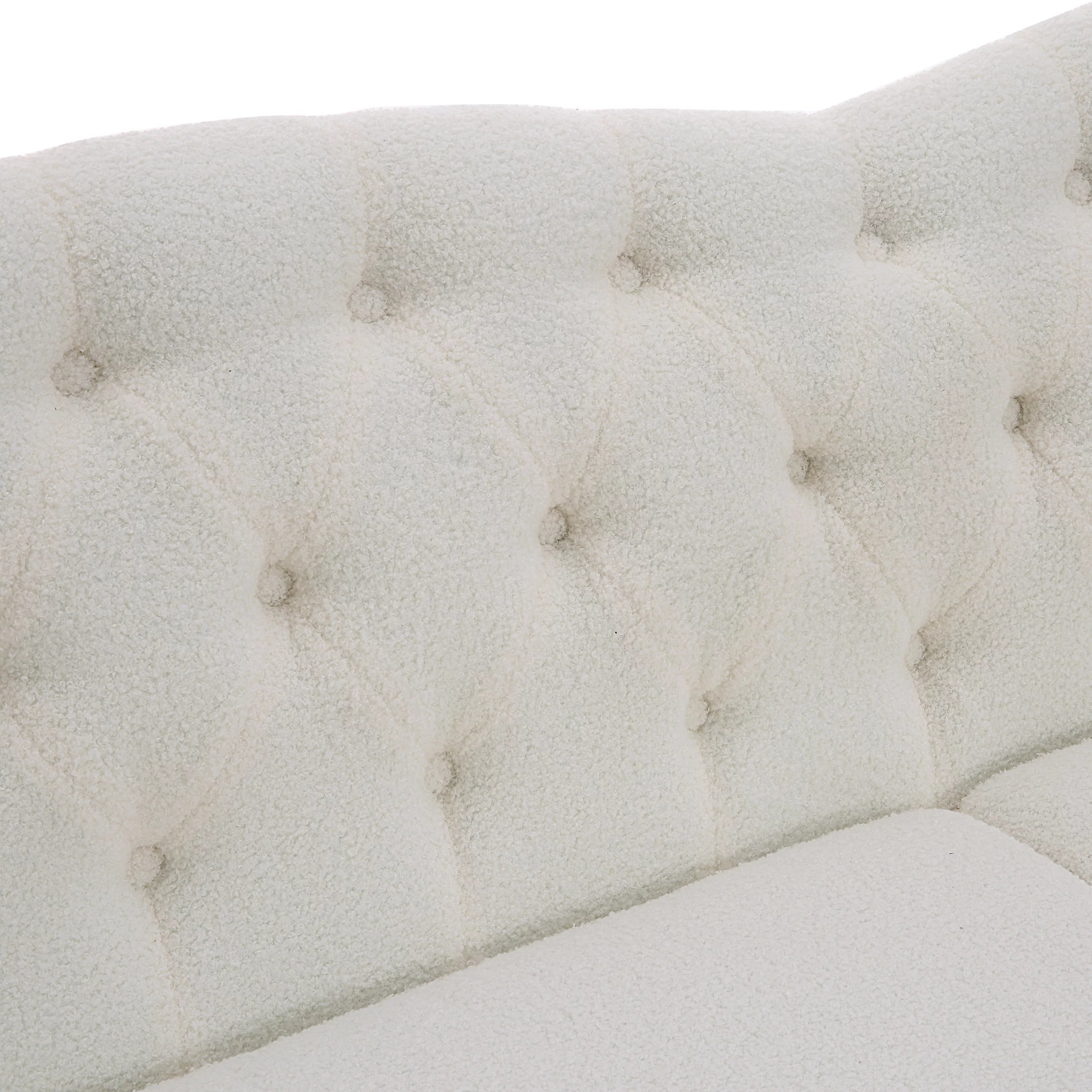 Teddy Velvet Button Tufted Sofa with Nailhead Arms and Rubber Wood Legs J75790