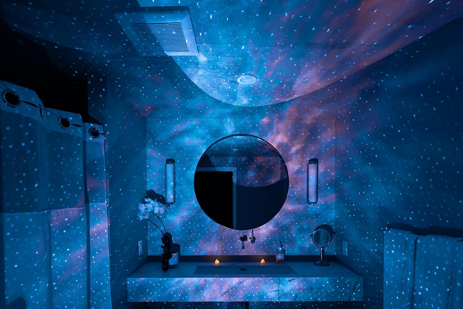 Blue Stars Red USB Star Projector M1826