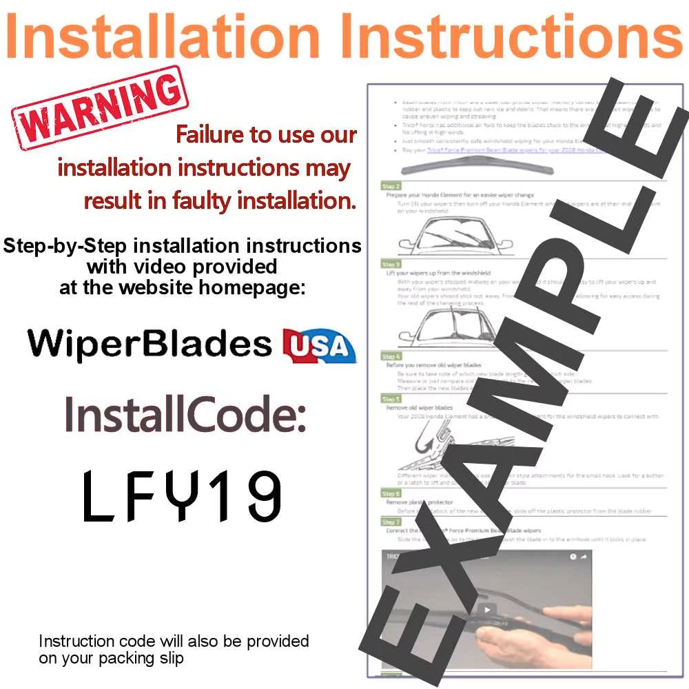 Set of 3 Beam Blade Wipers S87636