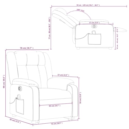 Gray Faux Leather Electric Massage Recliner Chair with Power Lift and Reclining Functions L1699