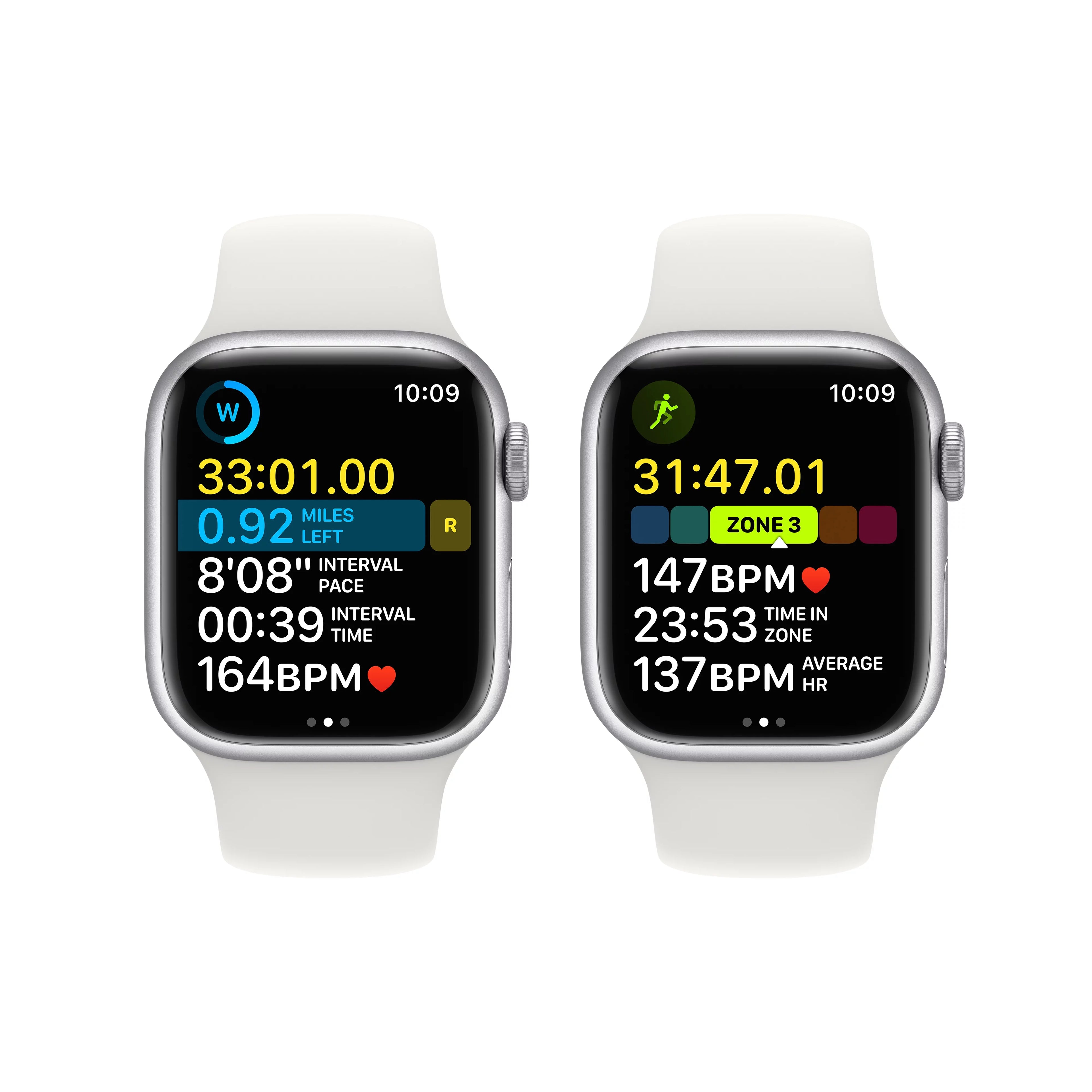 Silver Aluminum 41mm Apple Watch with White Sport Band P592