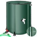 Black 53 Gallon Rain Barrel with Filter Two Spigots and Overflow Kit O95231