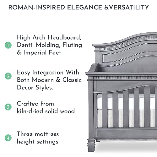 Antique Brown 5 in 1 Convertible Crib I66420
