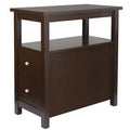 Chairside End Table with 2 Drawer and Shelf Narrow Stand R34831