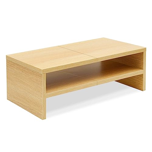 Wooden Monitor Stand Riser 2 Tier Laptop Stand with Storage X680399