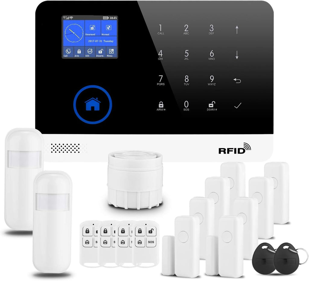 18 Piece Wireless DIY Burglar Alarm Security System J6175