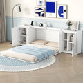 Queen Size Solid Wood Murphy Bed with USB Ports O411375