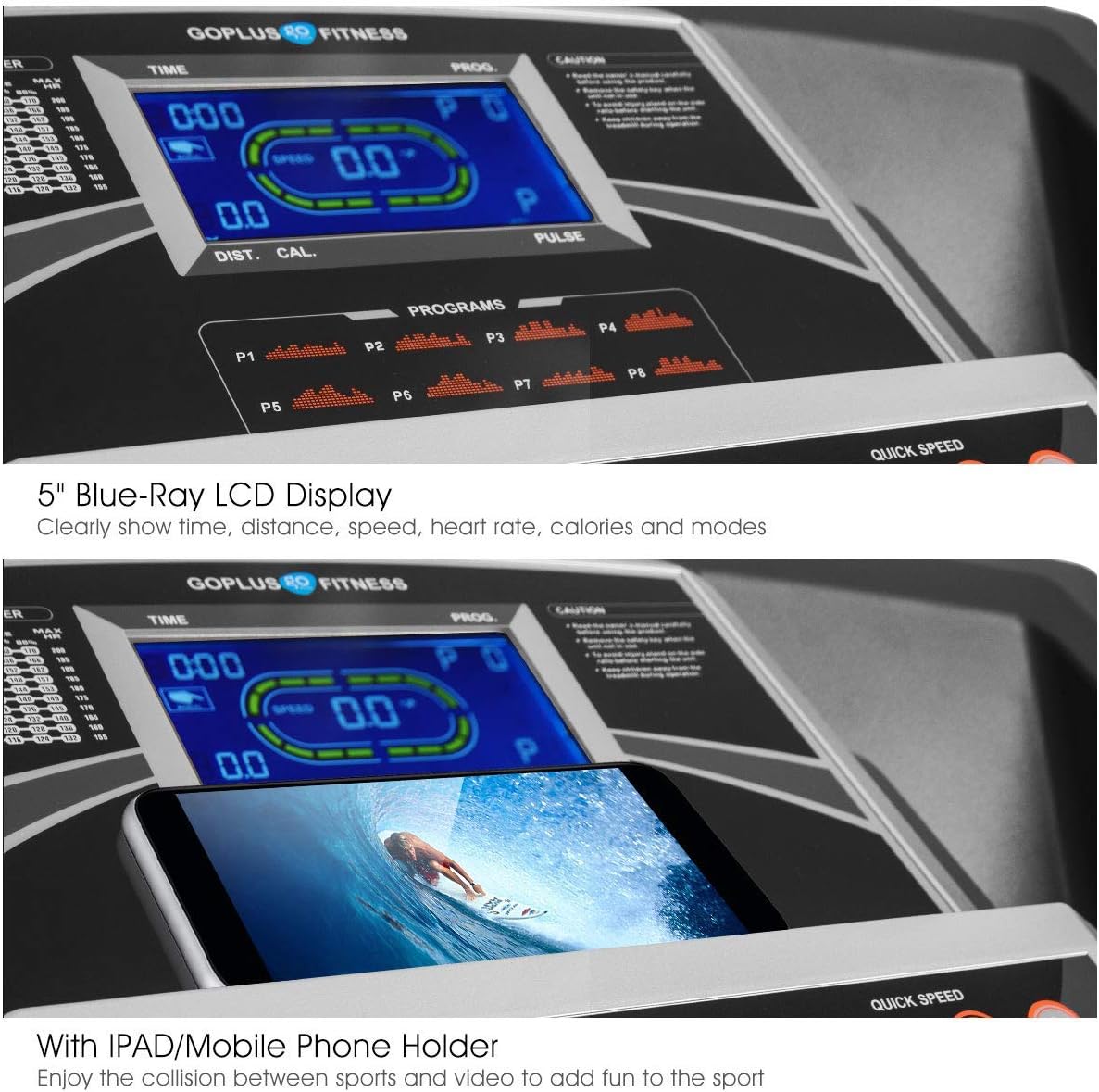 2.25HP Electric Folding Treadmill with Incline R23899