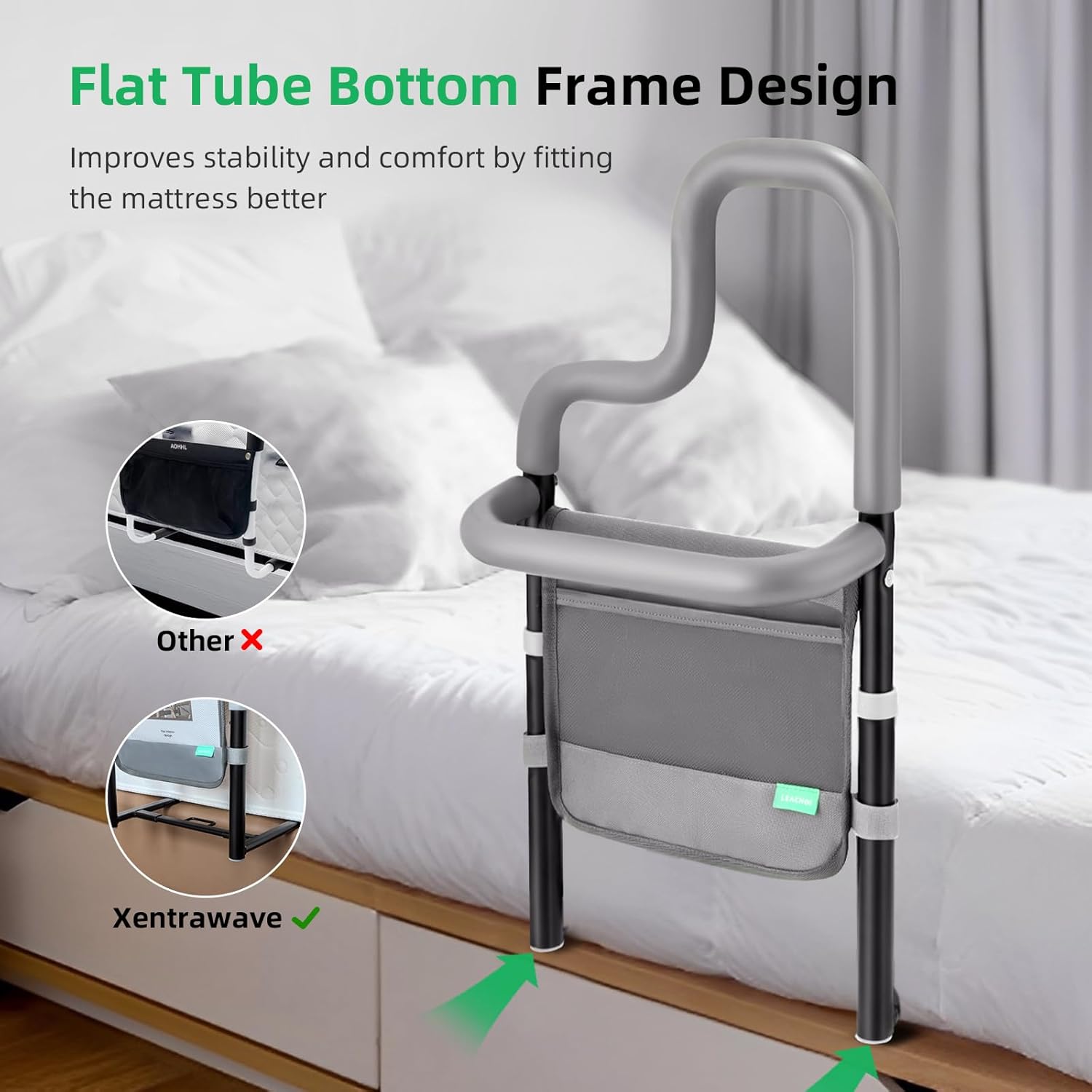 Adjustable Bed Rail with Storage Pocket M466515