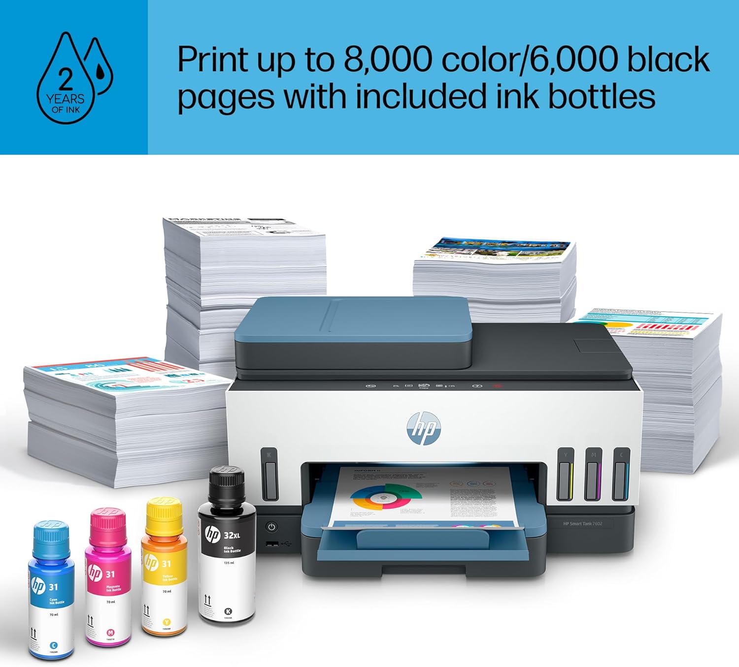 Smart Tank All-in-One Ink Tank Printer with 2 years of ink included M589