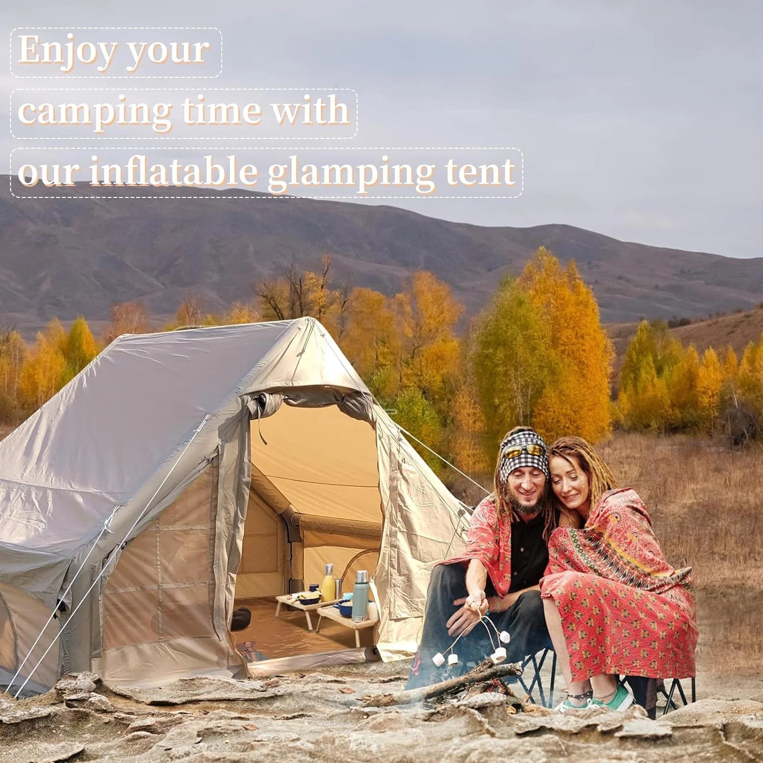 Large Inflatable Oxford Air Tent for 4-6 Persons Z782