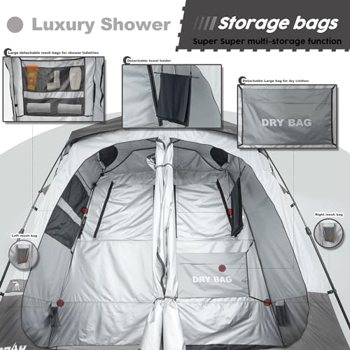 Camping Shower Tent Privacy Shelter with Floor Drain V775